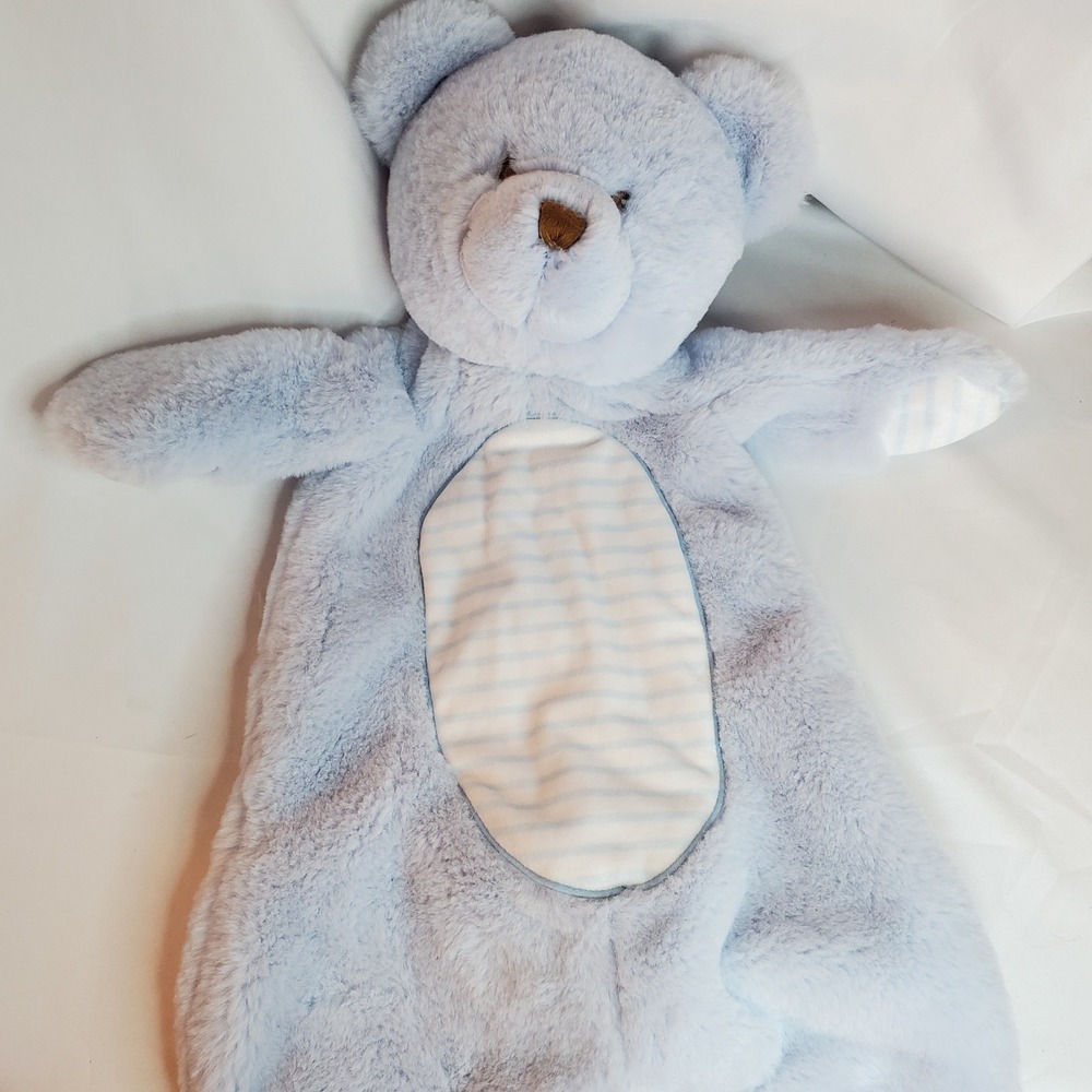 Douglas Baby Sshlumpies‎ Blue Bear Striped Lovey Security Blanket